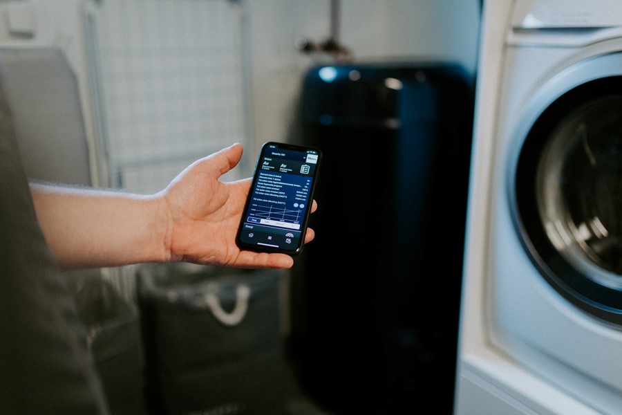 Smart varmtvannsbereder mobil app